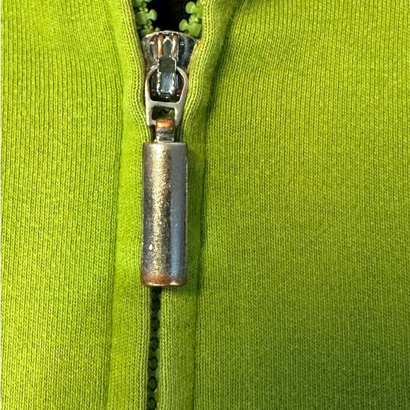 Lady Divots Green Full Zip Front Golf Jacket Size L Pima Cotton Lightweight - Picture 9 of 11